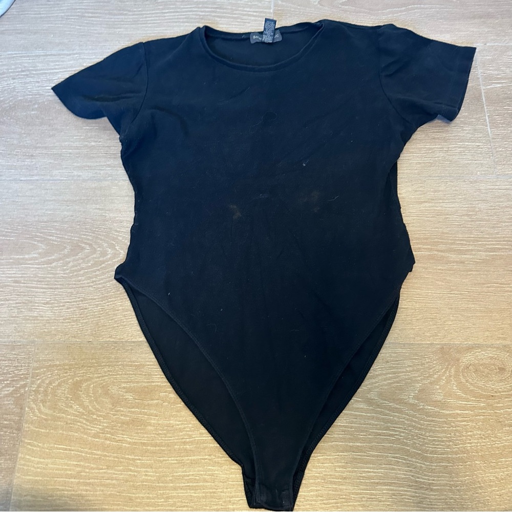 5 for $25 banana republic Black Short Sleeve Bodysuit